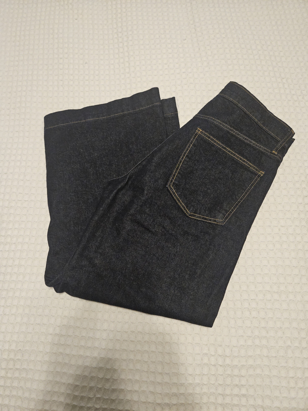 Womens GAP High Rise Wide-Leg Croppoed Jeans Lot 2 Dark Wash/Washed Size 12/31R. - Picture 3 of 16